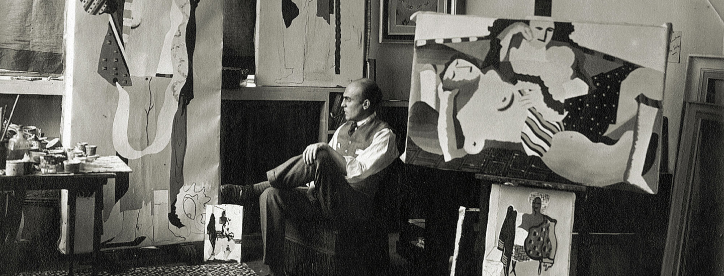 Jean Lurçat dans son atelier, Villa Seurat à Paris, 1926.